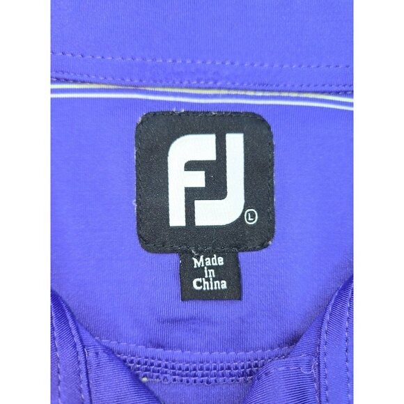 FOOTJOY FJ Men's Purple Striped Polo Golf Shirt Large - Picture 5 of 8